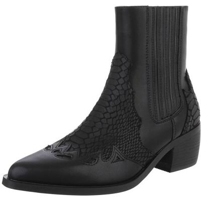 Ital-Design Western- & Bikerboots für Damen in Schwarz Ital-Design Western- & Bikerboots für Damen in Schwarz