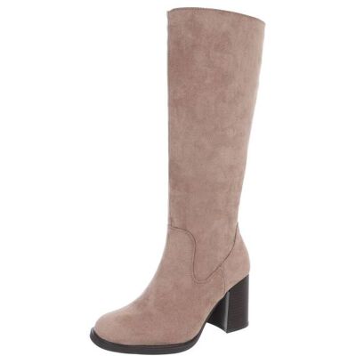Ital-Design High-Heel Stiefel für Damen in Hellbraun Ital-Design High-Heel Stiefel für Damen in Hellbraun