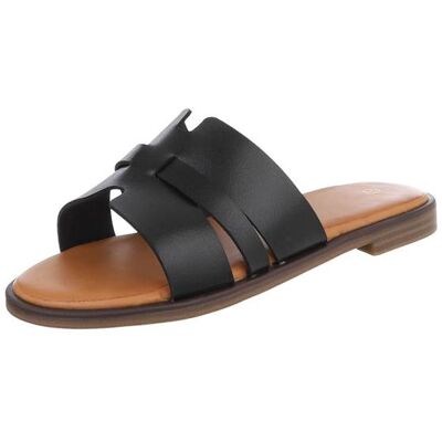 Ital-Design Pantoletten für Damen in Schwarz Ital-Design Pantoletten für Damen in Schwarz