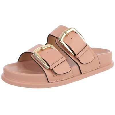 Ital-Design Pantoletten für Damen in Altrosa Ital-Design Pantoletten für Damen in Altrosa
