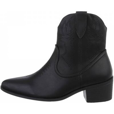Ital-Design Western- & Bikerboots für Damen in Schwarz Ital-Design Western- & Bikerboots für Damen in Schwarz