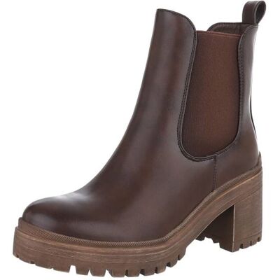 Ital-Design Plateaustiefeletten für Damen in Braun Ital-Design Plateaustiefeletten für Damen in Braun