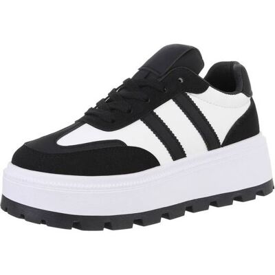 Ital-Design Sneakers Low für Damen in Schwarz und Weiß Ital-Design Sneakers Low für Damen in Schwarz und Weiß