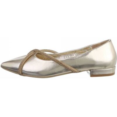 Ital-Design Klassische Ballerinas für Damen in Gold Ital-Design Klassische Ballerinas für Damen in Gold