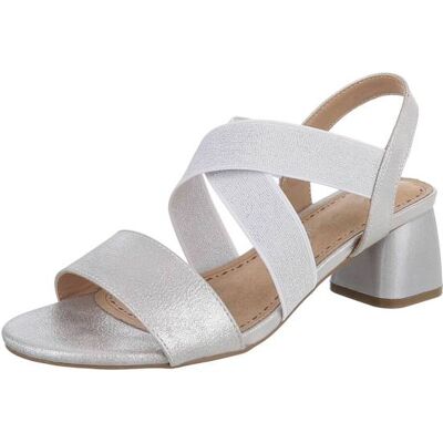 Ital-Design High-Heel Sandaletten für Damen in Silber Ital-Design High-Heel Sandaletten für Damen in Silber