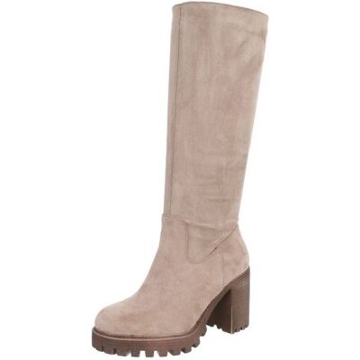 Ital-Design High-Heel Stiefel für Damen in Hellbraun Ital-Design High-Heel Stiefel für Damen in Hellbraun