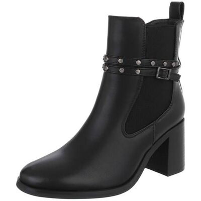 Ital-Design Klassische Stiefeletten für Damen in Schwarz Ital-Design Klassische Stiefeletten für Damen in Schwarz
