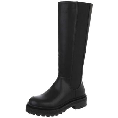 Ital-Design Plateaustiefel für Damen in Schwarz Ital-Design Plateaustiefel für Damen in Schwarz