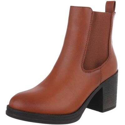 Ital-Design High-Heel Stiefeletten für Damen in Camel Ital-Design High-Heel Stiefeletten für Damen in Camel