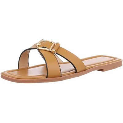 Ital-Design Pantoletten für Damen in Camel Ital-Design Pantoletten für Damen in Camel