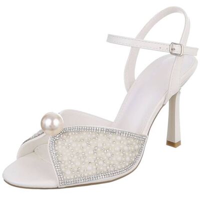 Ital-Design High-Heel Sandaletten für Damen in Weiß Ital-Design High-Heel Sandaletten für Damen in Weiß