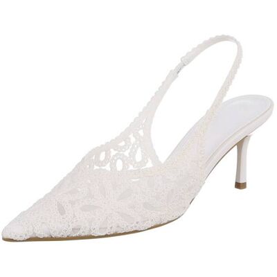 Ital-Design Schnür- & Riemchenpumps für Damen in Weiß Ital-Design Schnür- & Riemchenpumps für Damen in Weiß