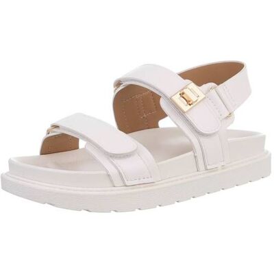 Ital-Design Riemchensandalen für Damen in Weiß Ital-Design Riemchensandalen für Damen in Weiß