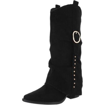 Ital-Design Western- & Bikerstiefel für Damen in Schwarz Ital-Design Western- & Bikerstiefel für Damen in Schwarz