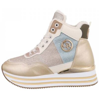 Ital-Design Sneakers High für Damen in Gold Ital-Design Sneakers High für Damen in Gold