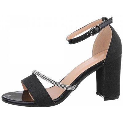 Ital-Design Plateausandaletten für Damen in Schwarz Ital-Design Plateausandaletten für Damen in Schwarz