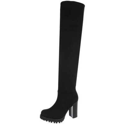 Ital-Design Overknees für Damen in Schwarz Ital-Design Overknees für Damen in Schwarz