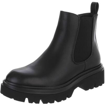 Ital-Design Plateaustiefeletten für Damen in Schwarz Ital-Design Plateaustiefeletten für Damen in Schwarz