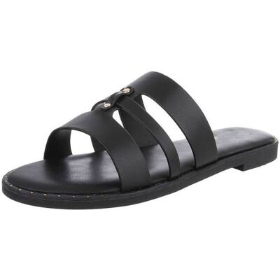 Ital-Design Pantoletten für Damen in Schwarz Ital-Design Pantoletten für Damen in Schwarz