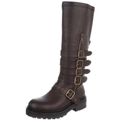Ital-Design Plateaustiefel für Damen in Braun Ital-Design Plateaustiefel für Damen in Braun