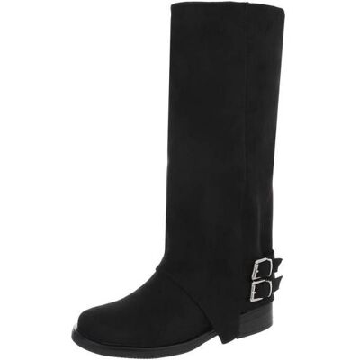 Ital-Design Western- & Bikerstiefel für Damen in Schwarz Ital-Design Western- & Bikerstiefel für Damen in Schwarz