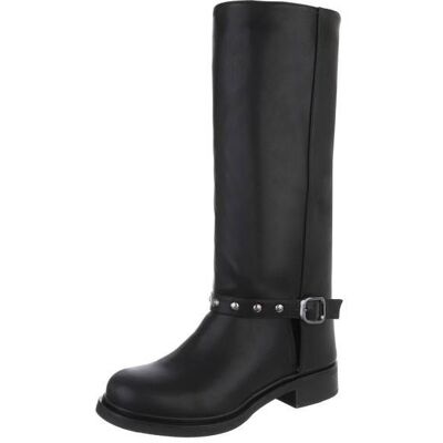 Ital-Design Western- & Bikerstiefel für Damen in Schwarz Ital-Design Western- & Bikerstiefel für Damen in Schwarz