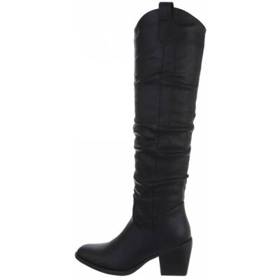 Ital-Design Western- & Bikerstiefel für Damen in Schwarz Ital-Design Western- & Bikerstiefel für Damen in Schwarz