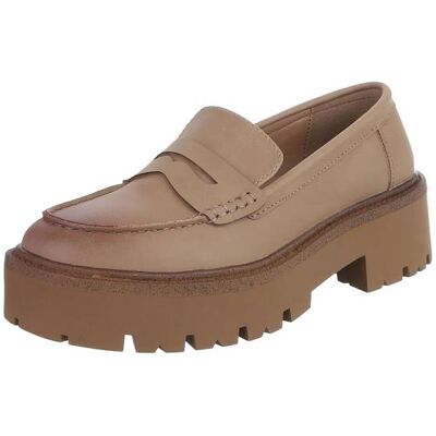Ital-Design Slipper für Damen in Hellbraun Ital-Design Slipper für Damen in Hellbraun