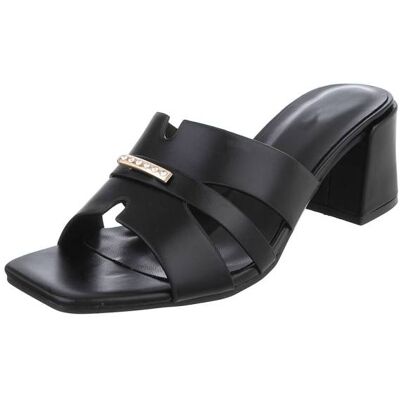 Ital-Design Pantoletten für Damen in Schwarz Ital-Design Pantoletten für Damen in Schwarz