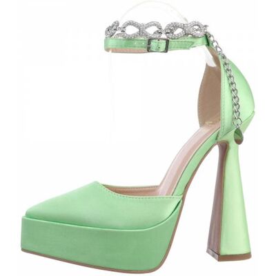 Ital-Design Plateaupumps für Damen in Hellgrün Ital-Design Plateaupumps für Damen in Hellgrün