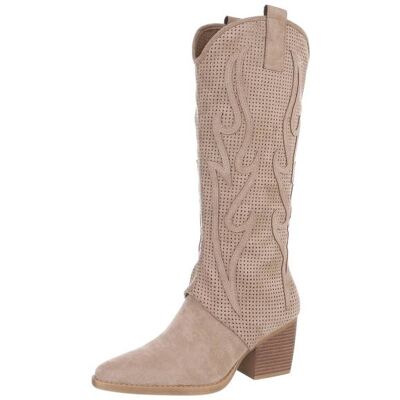 Ital-Design Sommerstiefel für Damen in Hellbraun Ital-Design Sommerstiefel für Damen in Hellbraun