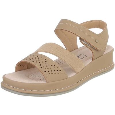 Ital-Design Riemchensandalen für Damen in Hellbraun Ital-Design Riemchensandalen für Damen in Hellbraun