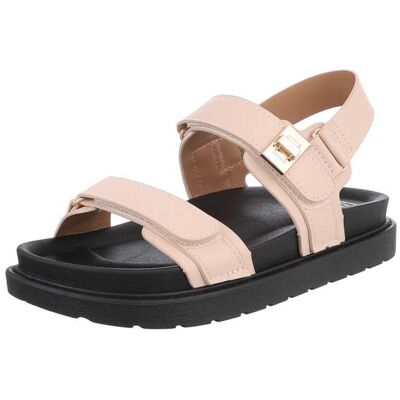 Ital-Design Riemchensandalen für Damen in Beige Ital-Design Riemchensandalen für Damen in Beige