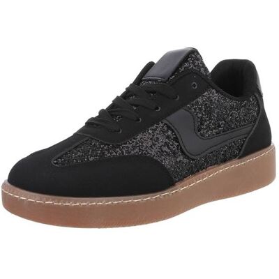 Ital-Design Sneakers Low für Damen in Schwarz Ital-Design Sneakers Low für Damen in Schwarz