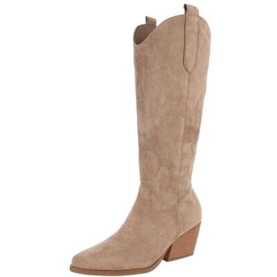Ital-Design Western- & Bikerstiefel für Damen in Hellbraun Ital-Design Western- & Bikerstiefel für Damen in Hellbraun