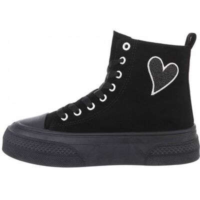 Ital-Design Sneakers High für Damen in Schwarz Ital-Design Sneakers High für Damen in Schwarz