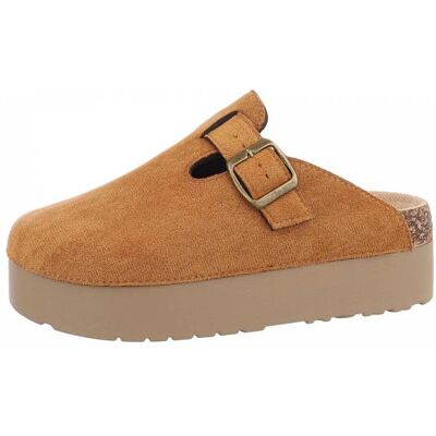 Ital-Design Plateausandaletten für Damen in Camel Ital-Design Plateausandaletten für Damen in Camel