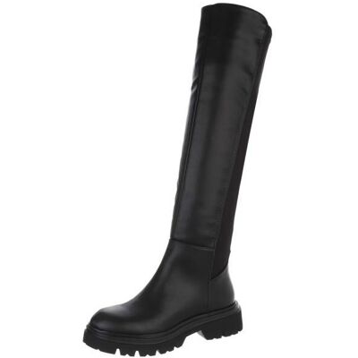 Ital-Design Plateaustiefel für Damen in Schwarz Ital-Design Plateaustiefel für Damen in Schwarz