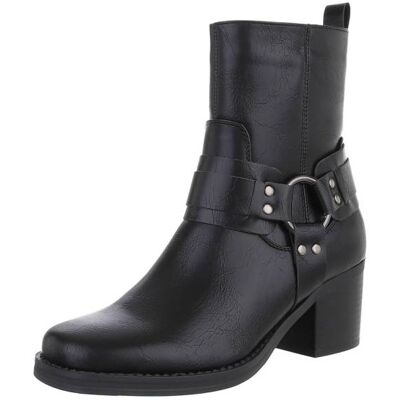 Ital-Design Western- & Bikerboots für Damen in Schwarz Ital-Design Western- & Bikerboots für Damen in Schwarz