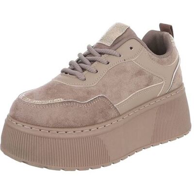 Ital-Design Sneakers Low für Damen in Hellbraun Ital-Design Sneakers Low für Damen in Hellbraun