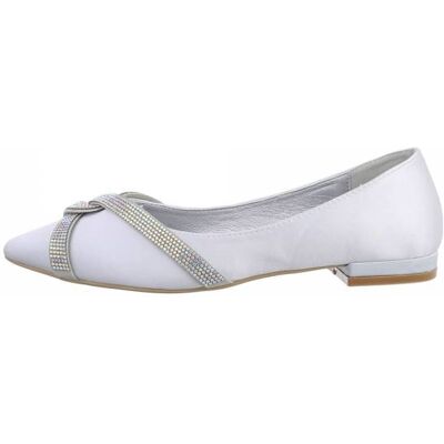 Ital-Design Klassische Ballerinas für Damen in Silber Ital-Design Klassische Ballerinas für Damen in Silber