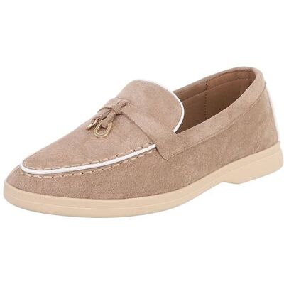 Ital-Design Slipper für Damen in Hellbraun Ital-Design Slipper für Damen in Hellbraun