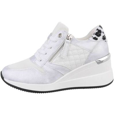 Ital-Design Sneakers Low für Damen in Silber und Weiß Ital-Design Sneakers Low für Damen in Silber und Weiß