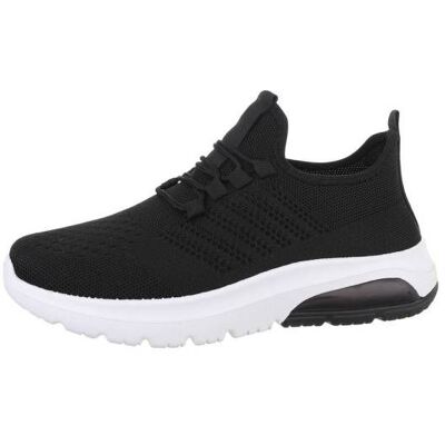 Ital-Design Sneakers Low für Damen in Schwarz und Weiß Ital-Design Sneakers Low für Damen in Schwarz und Weiß