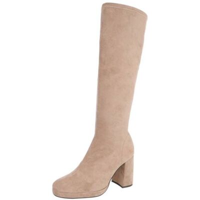 Ital-Design High-Heel Stiefel für Damen in Hellbraun Ital-Design High-Heel Stiefel für Damen in Hellbraun