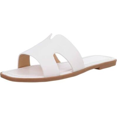 Ital-Design Pantoletten für Damen in Weiß Ital-Design Pantoletten für Damen in Weiß
