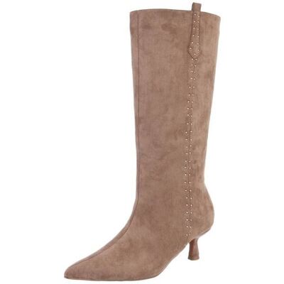 Ital-Design Klassische Stiefel für Damen in Hellbraun Ital-Design Klassische Stiefel für Damen in Hellbraun