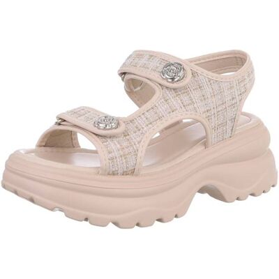 Ital-Design Plateausandaletten für Damen in Beige Ital-Design Plateausandaletten für Damen in Beige