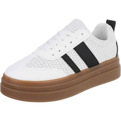 Ital-Design Sneakers Low für Damen in Schwarz und Weiß Ital-Design Sneakers Low für Damen in Schwarz und Weiß