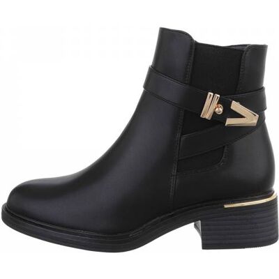 Ital-Design Klassische Stiefeletten für Damen in Schwarz Ital-Design Klassische Stiefeletten für Damen in Schwarz